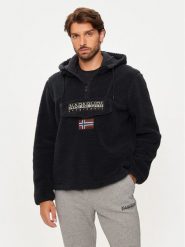 Napapijri Polar T-Burgee NP0A4I5D Czarny Regular Fit. Czarne bluzy sportowe męskie Napapijri, m, bez wzorów, z polaru, bez kaptura. Za 599.99 zł.