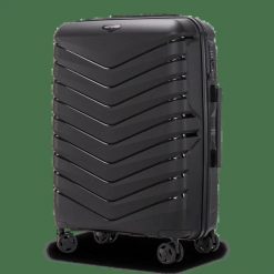 Walizka średnia Wings PHOENIX polipropylen 24" BLACK. Czarne walizki damskie Wings, bez wzorów, z materiału, średnie. Za 181.93 zł.