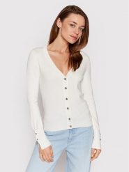 Guess Kardigan Zena W2YR33 Z2V62 Biały Regular Fit. Białe kardigany damskie Guess, l, z aplikacjami, z wiskozy, bez kołnierzyka. Za 299.99 zł.