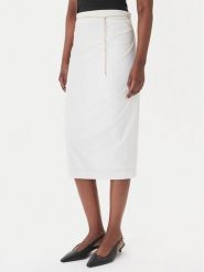 HUGO Spódnica ołówkowa Ratsa 50558168 Écru Slim Fit. Spódnice damskie Hugo, bez wzorów, z syntetyku, ołówkowe. Za 759.99 zł.