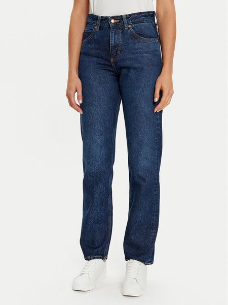 Lee Jeansy Rider Classic 112346335 Granatowy Straight Fit. Niebieskie jeansy damskie Lee, bez wzorów, z bawełny. Za 219.99 zł.