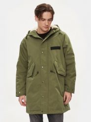 Replay Parka M8362.000.84724 Zielony Regular Fit. Zielone parki męskie Replay, m, bez wzorów, z syntetyku, bez kołnierzyka, bez kaptura. Za 1,199.00 zł.