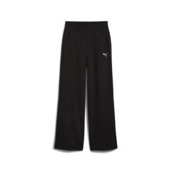 Spodnie Puma Her Hw Straight Fl. Czarne spodnie dresowe damskie Puma, bez wzorów, sportowe, długie. Za 206.99 zł.