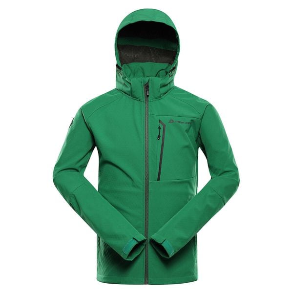 Kurtka softshell męska Alpine Pro Hoor. Zielone kurtki męskie Alpine Pro, l, bez wzorów, z materiału, z kapturem, rowerowe. Za 419.00 zł.