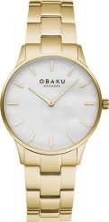 Zegarek OBAKU Zegarek damski Obaku Denmark V247LXGWSG złoty. Żółte zegarki damskie OBAKU, złote. Za 468.00 zł.