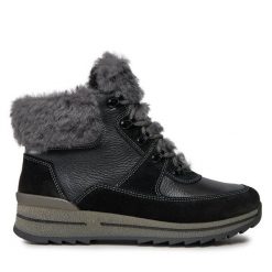 Botki Ara. Czarne botki damskie Ara, bez wzorów, bez obcasa, na płaskiej podeszwie, bez zapięcia. Za 549.99 zł.