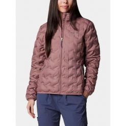 Kurtka Puchowa Damska Columbia Delta Ridge II. Fioletowe kurtki sportowe damskie Columbia, na jesień, xs, bez wzorów, z puchu, bez ramiączek, bez kaptura, trekkingowe. Za 799.00 zł.