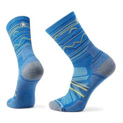 Skarpety trekkingowe Smartwool Hike Light Cushion Mountain Pattern Crew. Niebieskie skarpetki damskie Smartwool, bez wzorów, z wełny. Za 99.99 zł.
