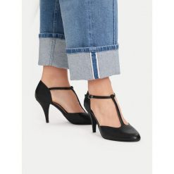 Szpilki JENNY. Czarne szpilki damskie Jenny, bez wzorów, bez obcasa, na szpilce, bez zapięcia. Za 139.99 zł.