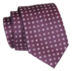 Męski Krawat - Bordo w Grochy - Angelo di Monti. Czerwone krawaty i muchy Angelo di Monti, bez wzorów, z tkaniny, eleganckie. Za 45.00 zł.
