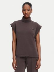 Guess Bluza V6YQ18 K4318 Brązowy Regular Fit. Brązowe bluzy damskie Guess, m, z aplikacjami, z syntetyku, bez ramiączek, bez kaptura. Za 294.99 zł.