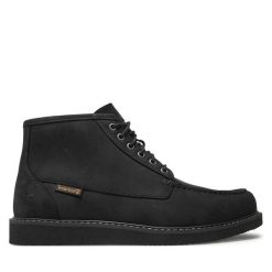 Trzewiki Timberland. Czarne botki męskie Timberland, bez wzorów, bez obcasa, bez zapięcia. Za 579.99 zł.