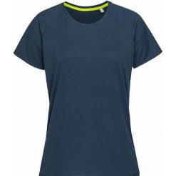 Raglanowa Koszulka Aktywna Dla Kobiet. Niebieskie bluzki damskie Stedman, s, bez wzorów, sportowe, bez kołnierzyka, bez ramiączek. Za 59.99 zł.