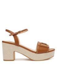 Liu Jo Sandały Harper 04 SA6119 P0102 Brązowy. Brązowe sandały damskie Liu Jo, bez wzorów, ze skóry, bez obcasa, na słupku, bez zapięcia. Za 559.99 zł.