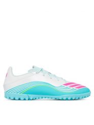 Adidas Buty do piłki nożnej F50 Messi Club Tf JQ0947 Biały. Białe buty sportowe męskie Adidas, bez wzorów, z materiału, bez zapięcia. Za 279.99 zł.