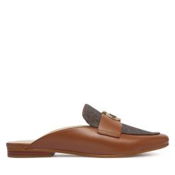 Klapki MICHAEL Michael Kors. Brązowe klapki damskie MICHAEL Michael Kors, bez wzorów, bez obcasa, bez zapięcia. Za 679.99 zł.