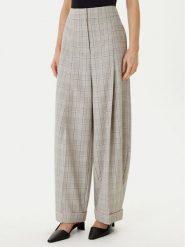 BOSS Spodnie materiałowe Telda1 50553949 Beżowy Oversize. Brązowe spodnie materiałowe damskie Boss, bez wzorów, z materiału. Za 1,349.00 zł.