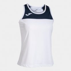 Koszulka treningowa damska Joma Top Montreal. Białe koszulki sportowe damskie Joma, l, bez wzorów, z poliesteru, bez ramiączek. Za 59.99 zł.