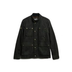Kurtka biegowa woskowana Superdry Merchant. Czarne kurtki męskie Superdry, xl, z aplikacjami, z weluru, klasyczne, bez kaptura. Za 776.15 zł.