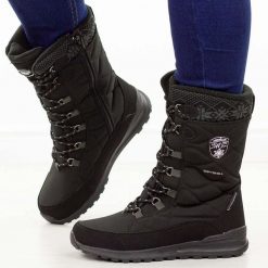 Czarne zimowe śniegowce damskie z membraną American Club Softshell Sn80/25. Czarne śniegowce damskie American CLUB, z jeansu, bez zapięcia. Za 259.00 zł.