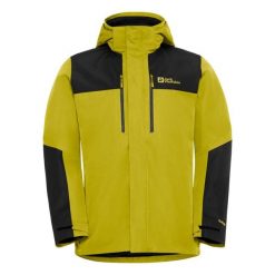 Kurtka 3w1 męska Jack Wolfskin Jasper 3In1. Żółte kurtki męskie Jack Wolfskin, m, bez wzorów, sportowe, bez kaptura. Za 1,379.00 zł.