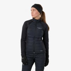 Kurtka Narciarska Narciarstwo biegowe Kobieta Thermal Izolujący. Czarne kurtki sportowe damskie SWEDEMOUNT, s, bez wzorów, z elastanu, bez ramiączek, bez kaptura, narciarskie. Za 359.99 zł.