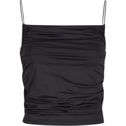 Damski tank top Urban Classics Waterfall. Czarne topy damskie Urban Classics, bez wzorów, bez kołnierzyka, bez ramiączek. Za 95.00 zł.