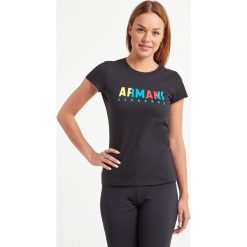 T-SHIRT ARMANI EXCHANGE. T-shirty damskie Armani Exchange, l, bez wzorów, bez kołnierzyka, bez ramiączek. Za 299.00 zł.