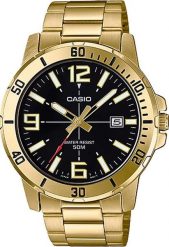 Zegarek Casio ZEGAREK MĘSKI CASIO MTP-VD01G-1B + BOX. Zegarki męskie Casio, bez wzorów. Za 237.53 zł.