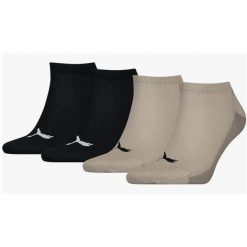 Skarpetki Puma Men Back Logo Sneaker 4-pak Beżowy Combo Mix 39-42. Brązowe skarpety męskie Puma, bez wzorów, z bawełny. Za 56.36 zł.