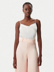 Rinascimento Top CFC0019818002 Biały Regular Fit. Białe topy damskie Rinascimento, xl, bez wzorów, z syntetyku, bez kołnierzyka, bez ramiączek. Za 169.99 zł.
