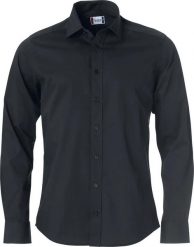 Clique Clark koszula z długim rękawem 100% bawełna, regular fit, czarna. Czarne koszule męskie CLIQUE, m, bez wzorów, z bawełny, bez kołnierzyka, bez ramiączek. Za 211.81 zł.