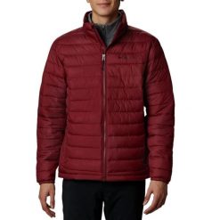 Kurtka turystyczna męska Columbia Powder Lite. Czerwone kurtki męskie Columbia, m, bez wzorów, z poliesteru, sportowe, bez kaptura. Za 326.70 zł.