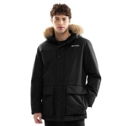 Męska ocieplana parka Lifestyle Siroko Universal. Czarne parki męskie SIROKO, l, bez wzorów, bez kołnierzyka, bez kaptura. Za 550.00 zł.