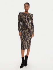 Versace Jeans Couture Sukienka codzienna 77HAO9B0 Czarny Slim Fit. Czarne sukienki damskie Versace Jeans Couture, na co dzień, bez wzorów, z jeansu, bez kołnierzyka, bez ramiączek, proste. Za 829.99 zł.