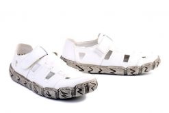 RIEKER L0362-80 white, półbuty letnie damskie. Białe półbuty damskie Rieker, na lato, bez wzorów, bez obcasa, bez zapięcia. Za 279.92 zł.