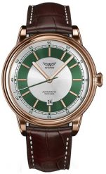 Zegarek męski Aviator V.3.32.2.271.4.BRDC-3 brązowy. Brązowe zegarki męskie AVIATOR, bez wzorów. Za 7,791.44 zł.