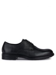 Geox Półbuty Stringate U45CGB-00043 C9999 Czarny. Czarne buty wizytowe męskie Geox, bez wzorów, ze skóry, bez obcasa, bez zapięcia. Za 489.99 zł.