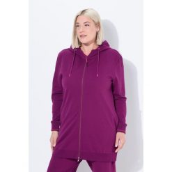 Damskie Bluza dresowa ozdobna lamówka oversize kaptur. Czerwone bluzy damskie Ulla Popken, bez wzorów, z bawełny, bez ramiączek, bez kaptura. Za 239.99 zł.