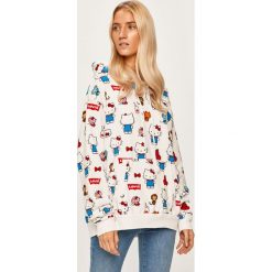 Levi's - Bluza x Hello Kitty. Białe bluzy damskie Levi's®, s, bez wzorów, z bawełny, bez ramiączek, z kapturem. Za 319.90 zł.