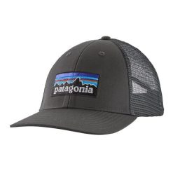 Czapka z daszkiem Patagonia P-6 Logo LoPro Trucker. Szare czapki damskie Patagonia, bez wzorów, sportowe. Za 179.99 zł.