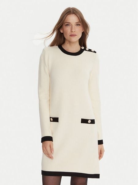 Gaudi Sukienka dzianinowa 521FD13009 Écru Regular Fit. Sukienki damskie Gaudi, xs, bez wzorów, z dzianiny, bez kołnierzyka, bez ramiączek. Za 519.99 zł.