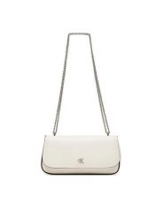 Calvin Klein Torebka Ck Convertible Chain Small Bag LV04F3172G Biały. Białe torebki wizytowe damskie Calvin Klein, bez wzorów, ze skóry, bez dodatków. Za 429.99 zł.
