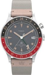 Zegarek Timex Zegarek męski Timex TW2V74100 szary. Szare zegarki męskie Timex, bez wzorów. Za 719.00 zł.