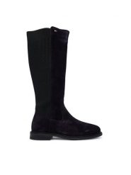 Tommy Hilfiger Kozaki Enamel Flag Suede High Chelsea FW0FW09574 Granatowy. Niebieskie kozaki damskie Tommy Hilfiger, bez wzorów, ze skóry, bez obcasa, na płaskiej podeszwie, bez zapięcia. Za 849.99 zł.