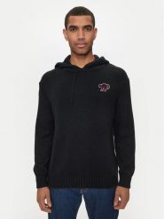 Hugo Sweter Scuud 50516626 Czarny Oversize. Czarne swetry męskie Hugo, m, bez wzorów, z syntetyku, bez kołnierzyka, bez ramiączek. Za 679.99 zł.