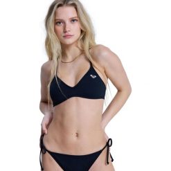 Trójkątny stanik bikini dla Kobiety SOLID ESSENTIALS Czarny. Szare stroje kąpielowe damskie Roxy, s, bez wzorów, z elastanu. Za 139.99 zł.
