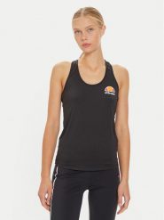 Ellesse Top Curasci SRG09912 Czarny Regular Fit. Czarne topy damskie Ellesse, bez wzorów, z syntetyku, bez kołnierzyka, bez ramiączek. Za 79.99 zł.