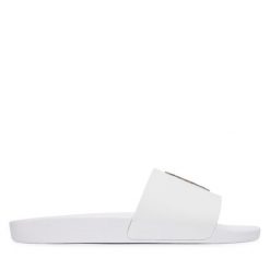 Klapki Polo Ralph Lauren. Białe klapki damskie Polo Ralph Lauren, bez wzorów, bez zapięcia. Za 369.99 zł.