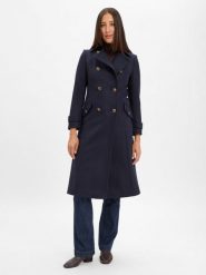 Lauren Ralph Lauren płaszcz wełniany Kobiety niebieski, 36. Niebieskie płaszcze damskie Lauren Ralph Lauren, na jesień, bez wzorów, z wełny, biznesowe, bez kołnierzyka, bez kaptura. Za 1,199.95 zł.